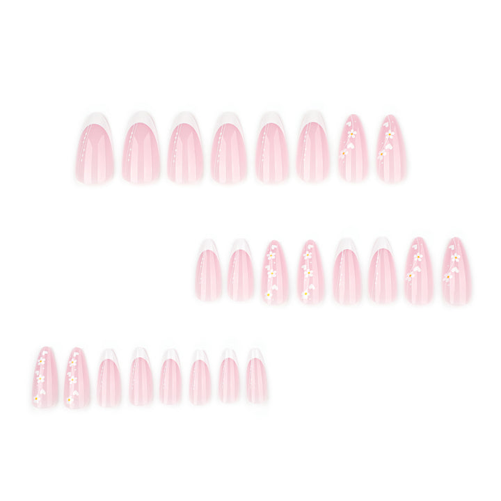 Artful Nail Extensions with Delicate Floral Patterns Bowlift