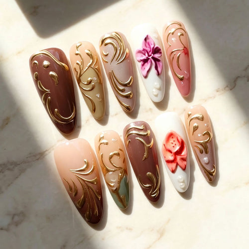 Artistic Gel Nail Design Bowlift