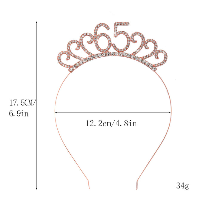 Ladies Crystal Tiara with Custom Designed Number Motif Bowlift