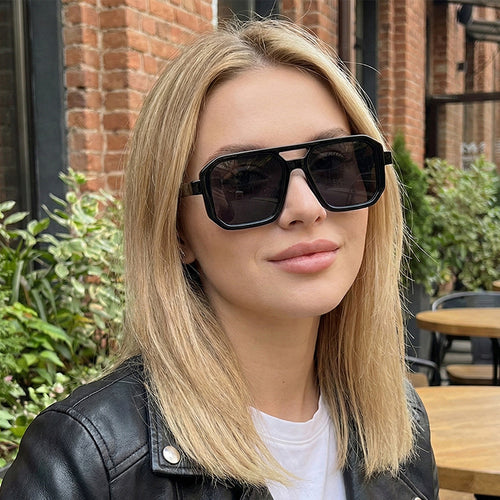 Women’s Geometric Sunglasses with Stylish Pattern Bowlift