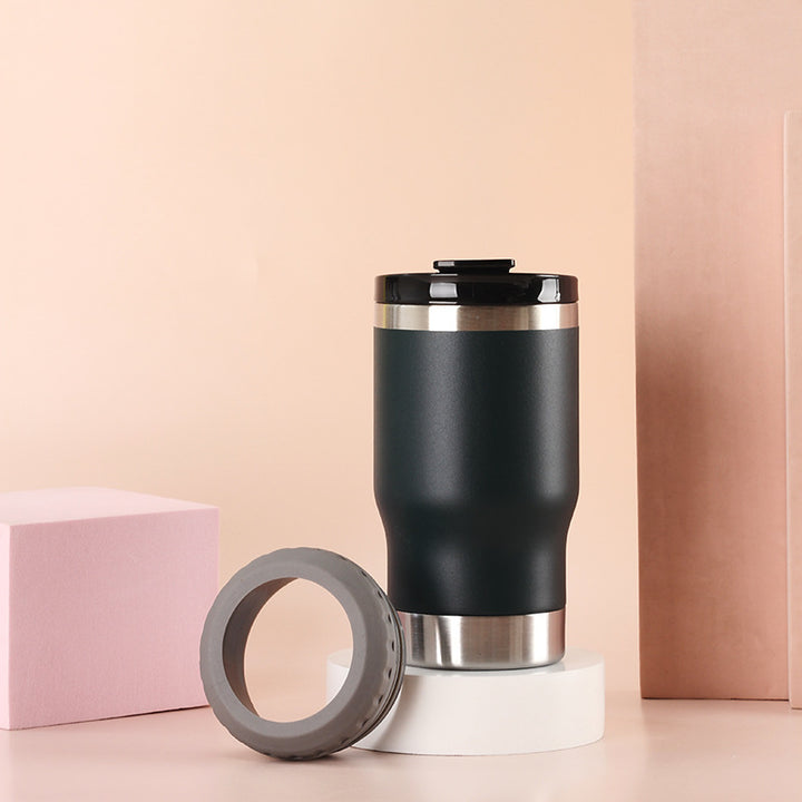Women Insulated Travel Mug with Non-Slip Silicone Ring Bowlift