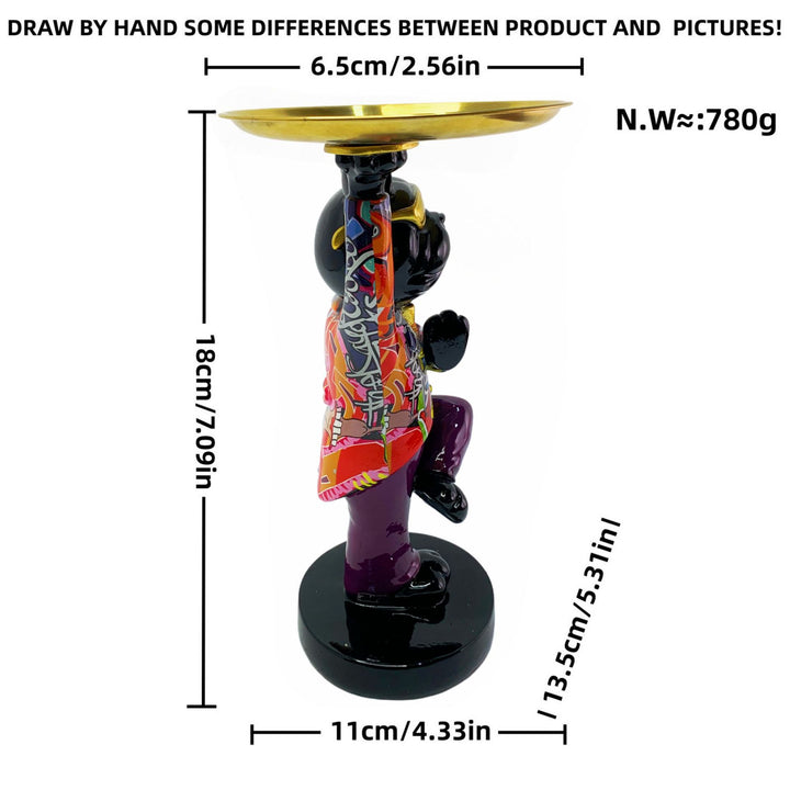 Decorative sculpture with tray Bowlift