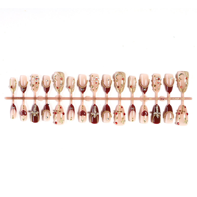 Decorative Nail Art Set with Gemstone and Crystal Accents Bowlift