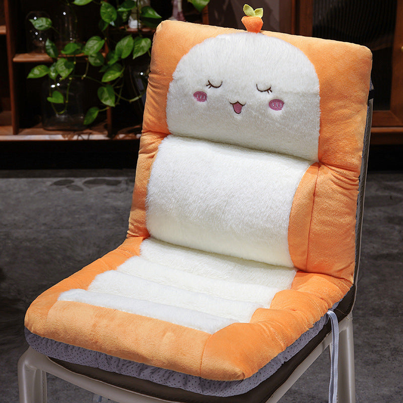 Plush seat cushion with cheerful fruit motif Bowlift