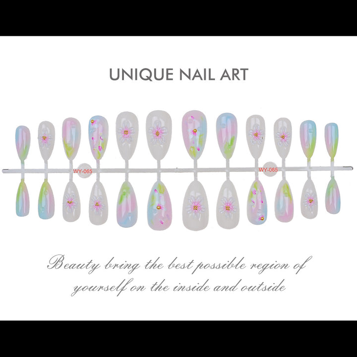 Floral-Accent Press-On Nail Collection Bowlift
