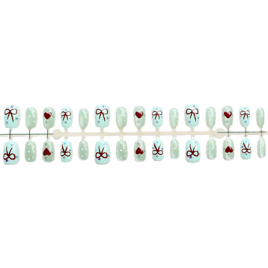 Decorative Holiday-Themed Press-On Nail Art Set Bowlift
