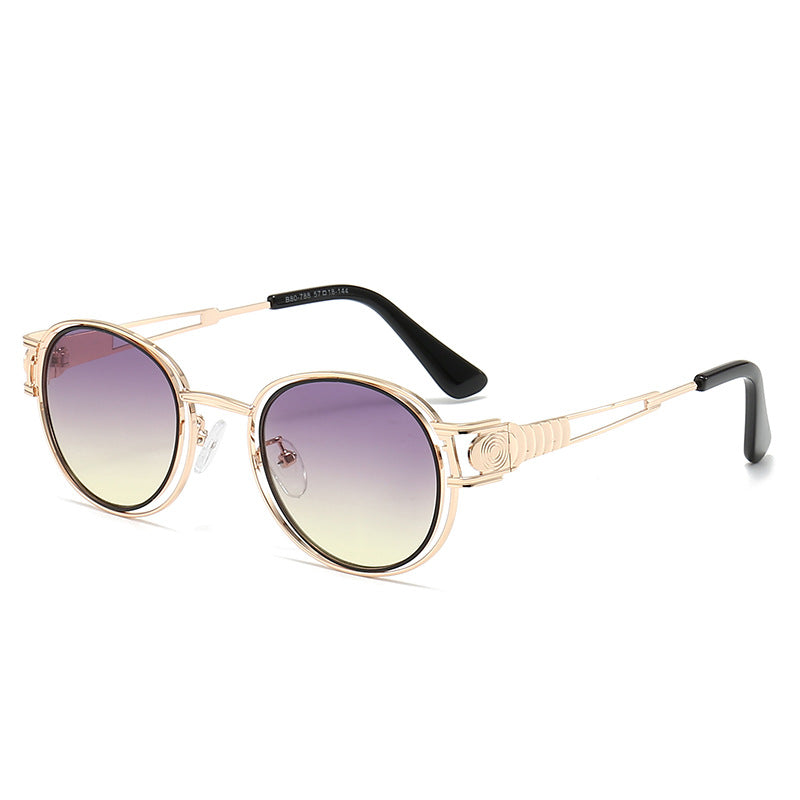 Women's sunglasses with fashionable metal frame and comfortable nose pads Bowlift