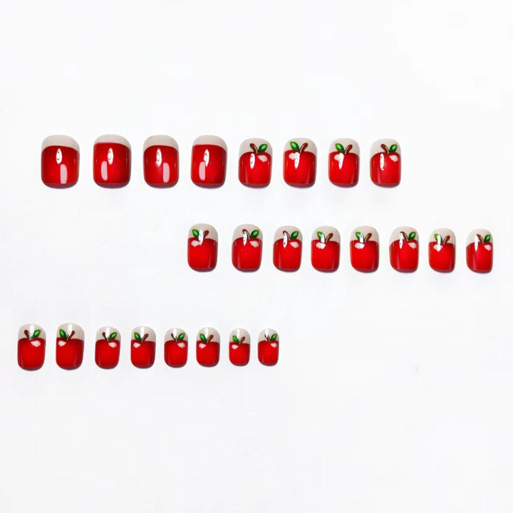 Creative Apple-Themed Nail Art Bowlift