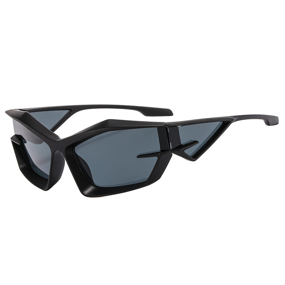Women futuristic sunglasses with unique polygon design Bowlift