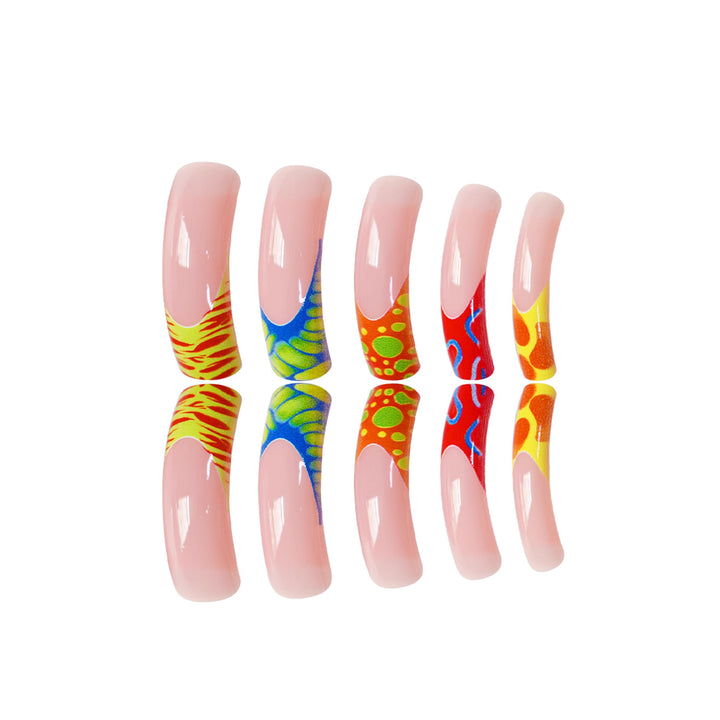Glamorous 3D Long Stiletto Press-On Nails Bowlift