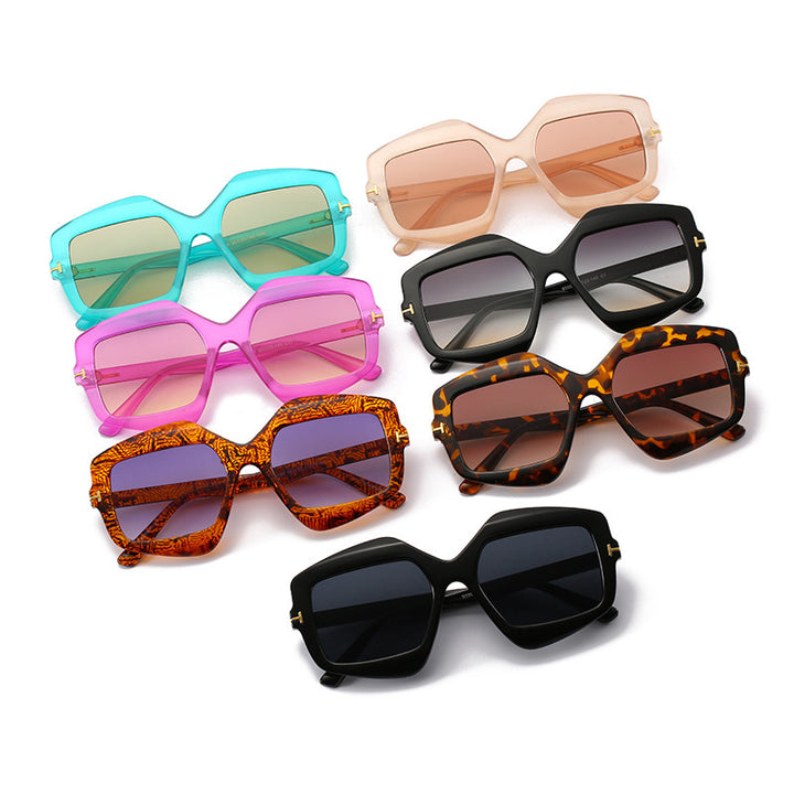 Bold Patterned Hexagonal Sunglasses Bowlift