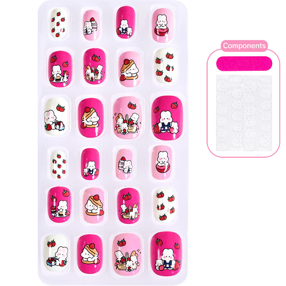 Creative Cartoon-Themed Press-On Nail Collection Bowlift