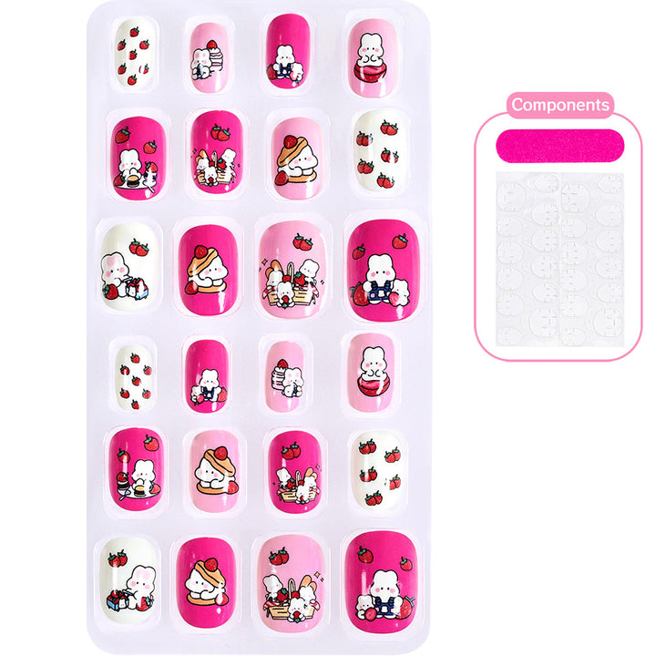 Creative Cartoon-Themed Press-On Nail Collection Bowlift