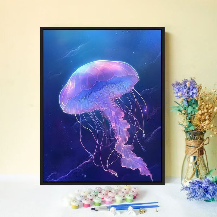 Jellyfish-Inspired Canvas Wall Art Bowlift