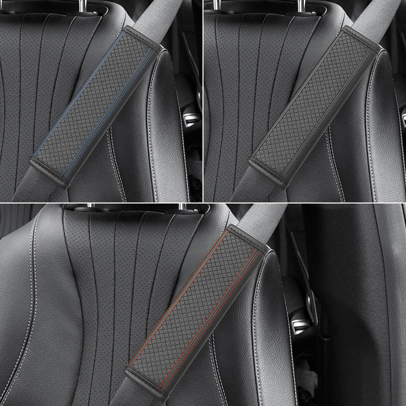 Padded Anti-Slip Quilted Seat Belt Shoulder Cushion with Reinforced Stitching Bowlift