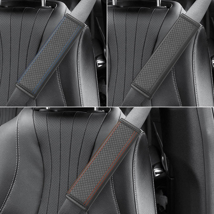 Padded Anti-Slip Quilted Seat Belt Shoulder Cushion with Reinforced Stitching Bowlift