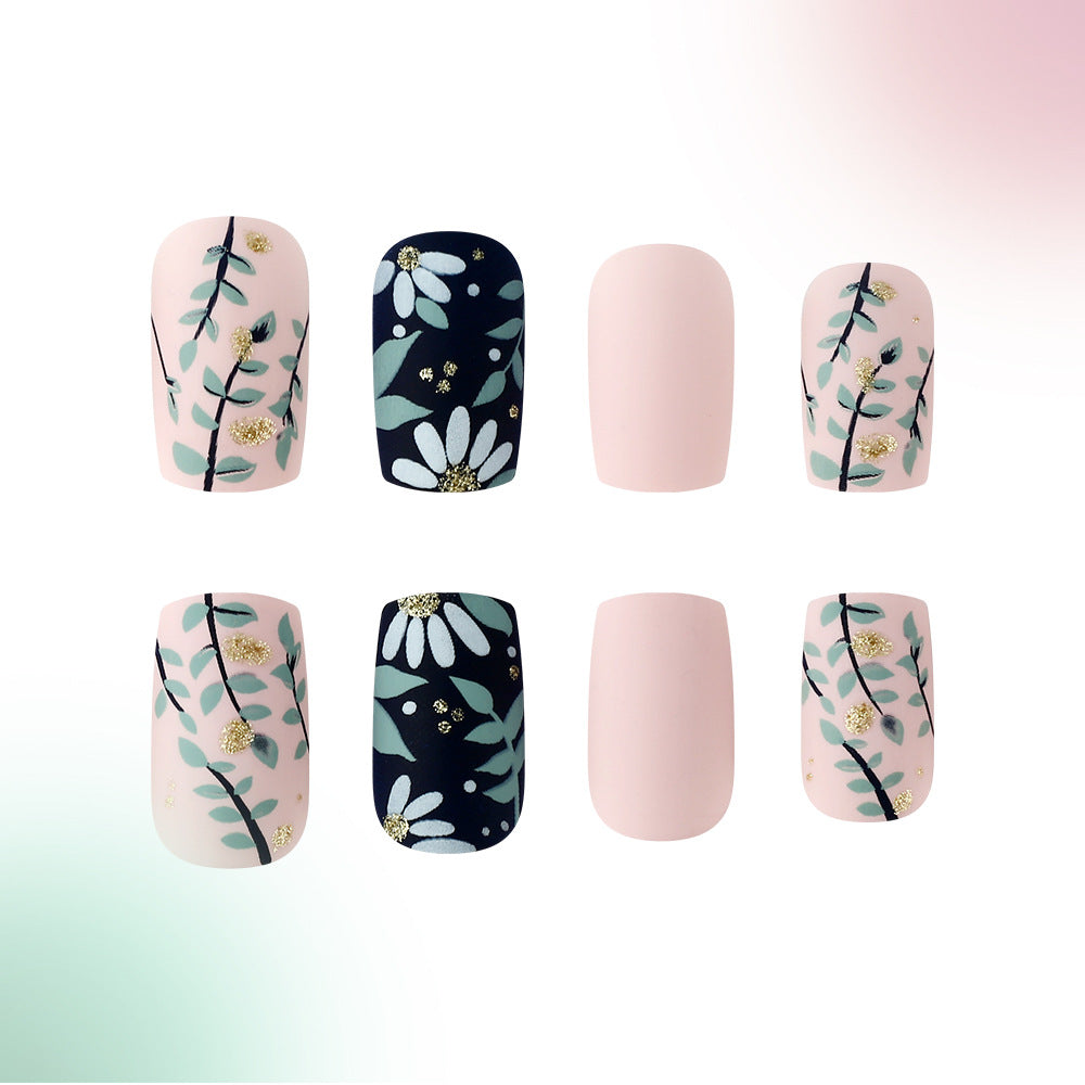 Artistic Floral Gel Nail Art Bowlift