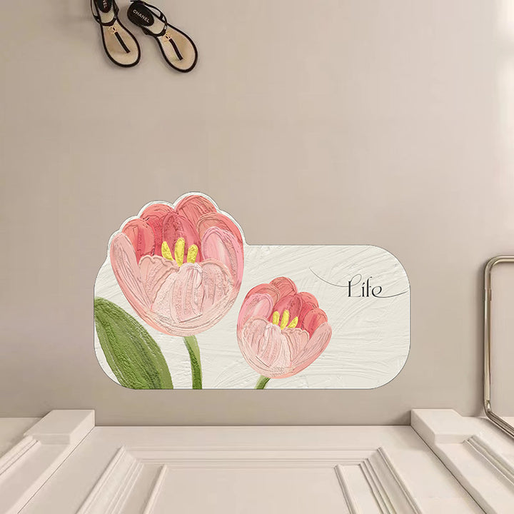 Floral Patterned Bath Mat