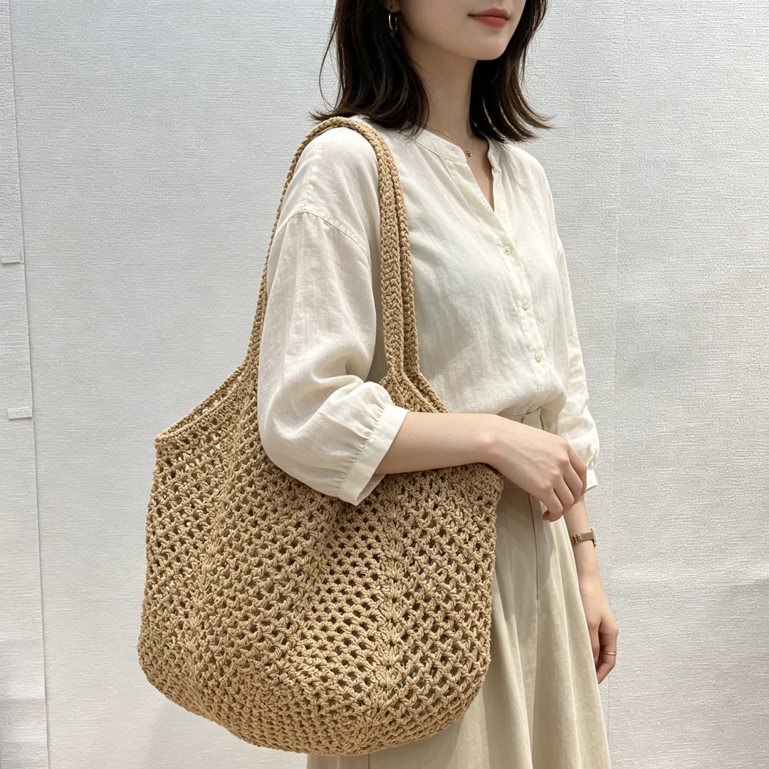 Crocheted tote bag with casual shape Bowlift