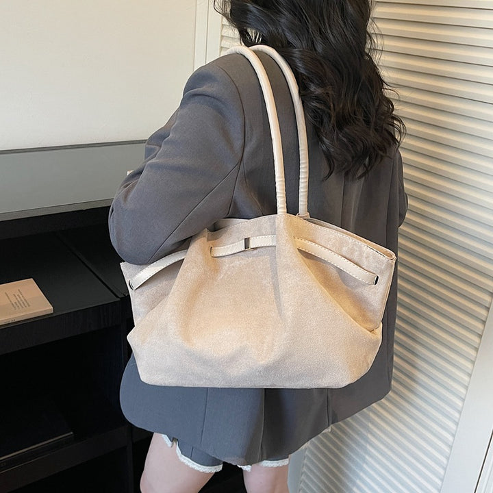 Suede Oversized Tote Bag Bowlift