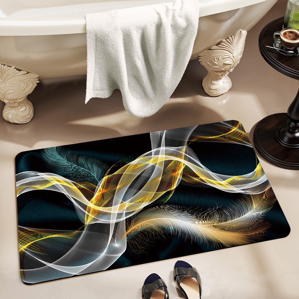 Elegant Monogrammed Bathroom Mat Bowlift