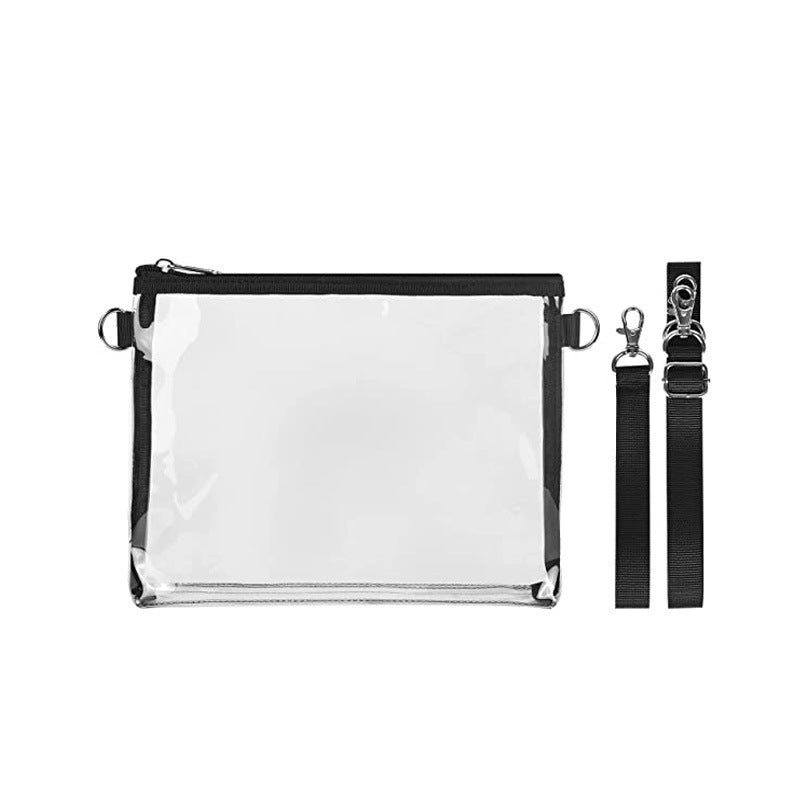 Transparent Shoulder Bag with Practical Zipper Bowlift