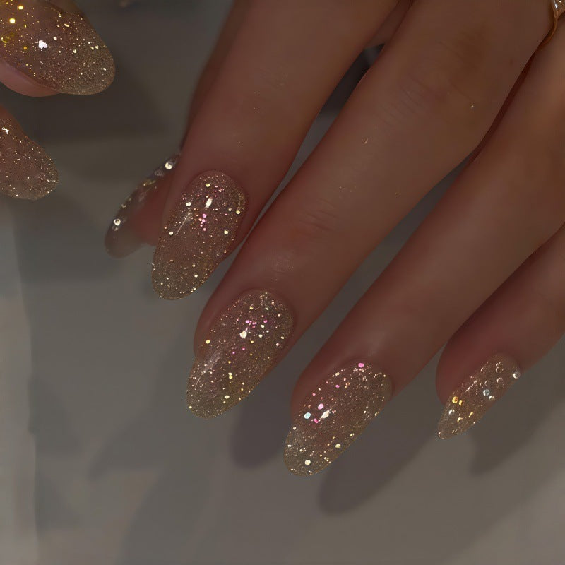 Sparkly Long Press-On Nails Bowlift