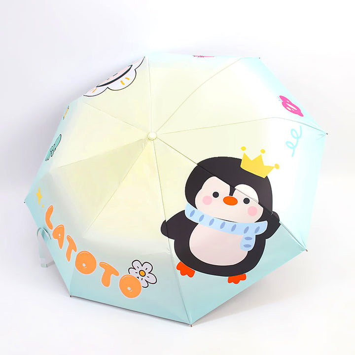 Women's Folding Umbrella with Playful Design Bowlift