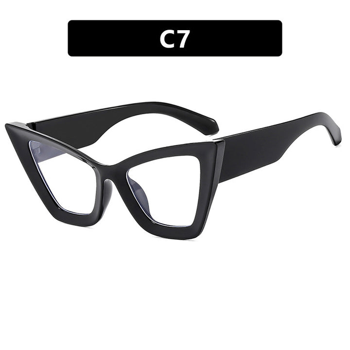 Women's Cat-Eye Sunglasses with Unique Wave Frame Bowlift
