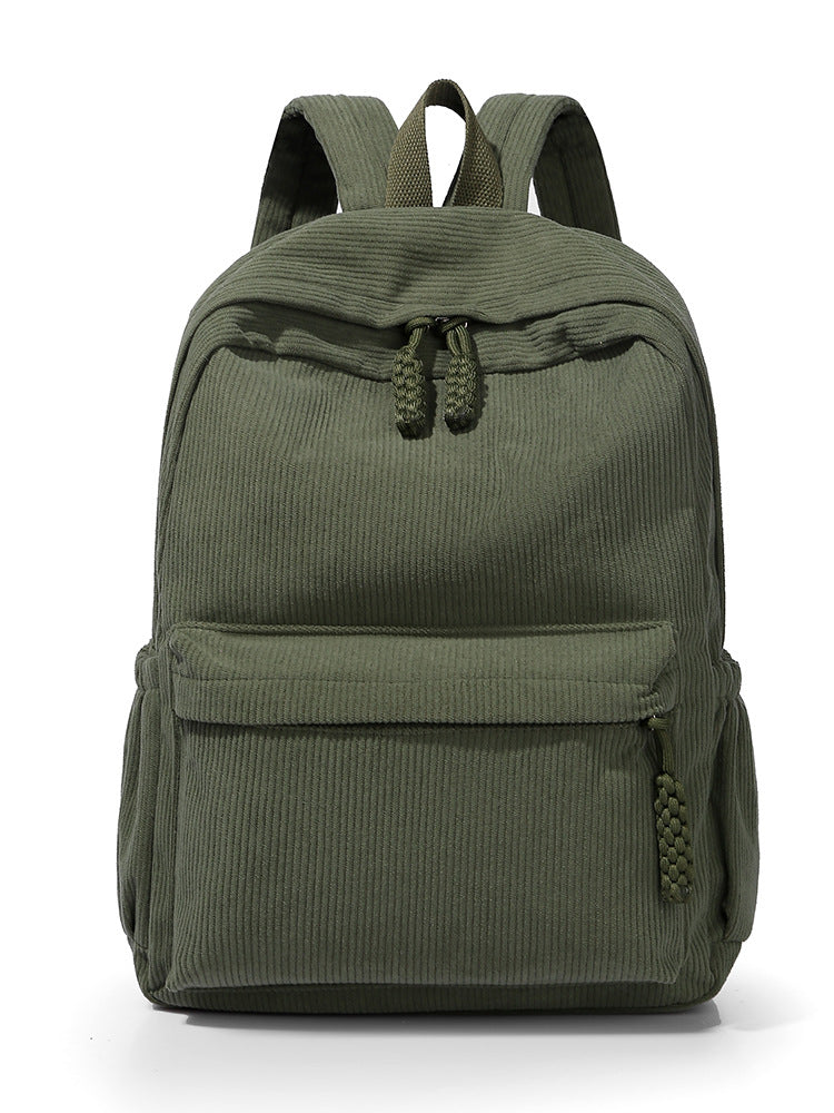 Casual Corduroy Backpack Bowlift