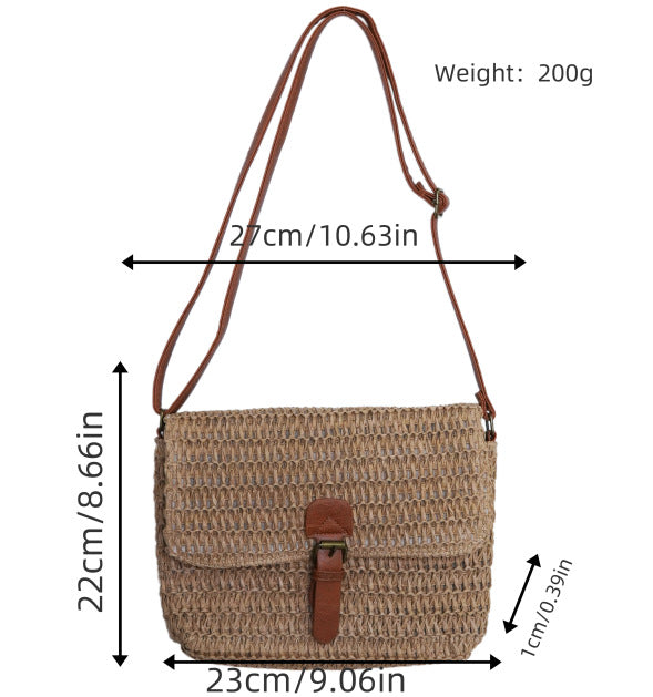 Shoulder bag made of sophisticated natural material with practical closure Bowlift