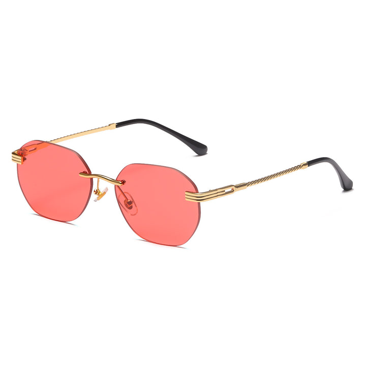 Women's stylish geometric sunglasses with decorative metal frame Bowlift