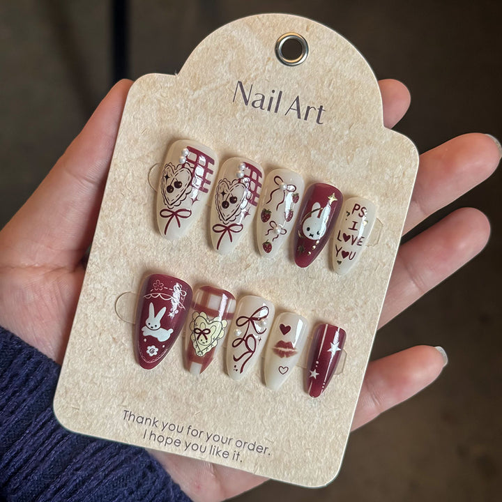 Whimsical Cartoon Press-On Nails Bowlift