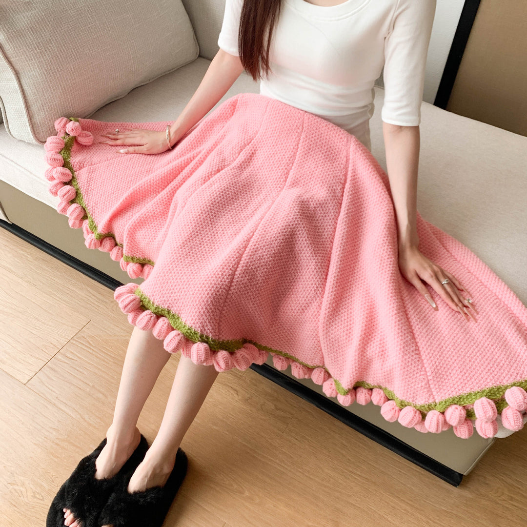 Cozy Crinkled Skirt Bowlift