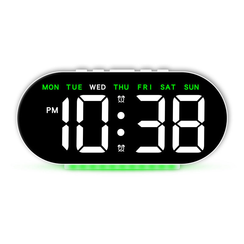 Digital LED Alarm Clock with Multifunctional Date Display Bowlift