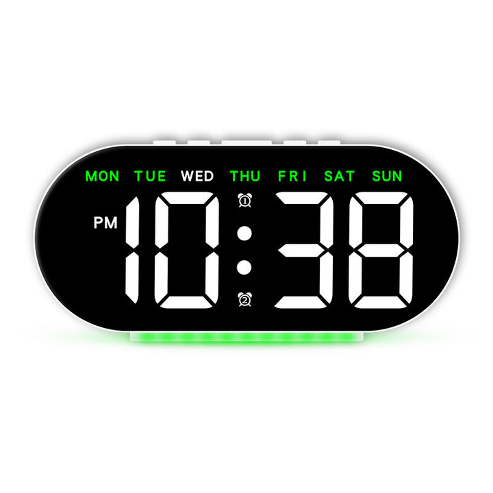 Digital LED Alarm Clock with Multifunctional Date Display Bowlift