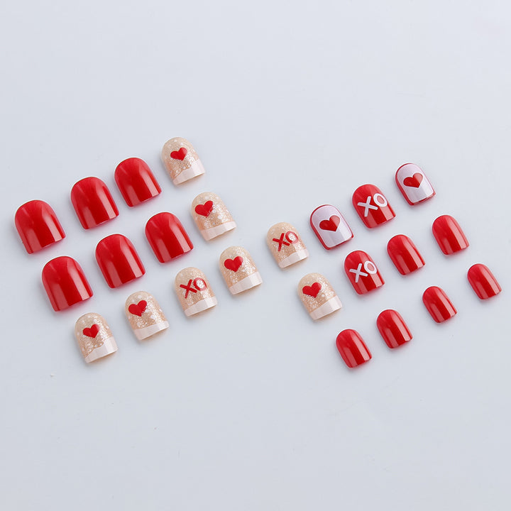 Romantic Heart-themed Nail Art Set Bowlift