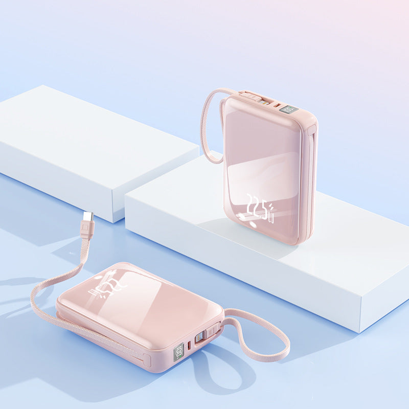 Portable power bank with elegant design and multifunctional charging cable Bowlift