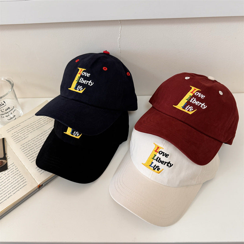 Women's Cotton Adjustable Embroidered Baseball Cap Bowlift