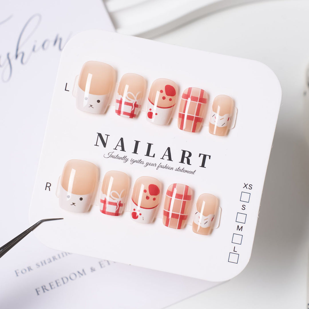 Creative Themed Press-On Nail Art Bowlift