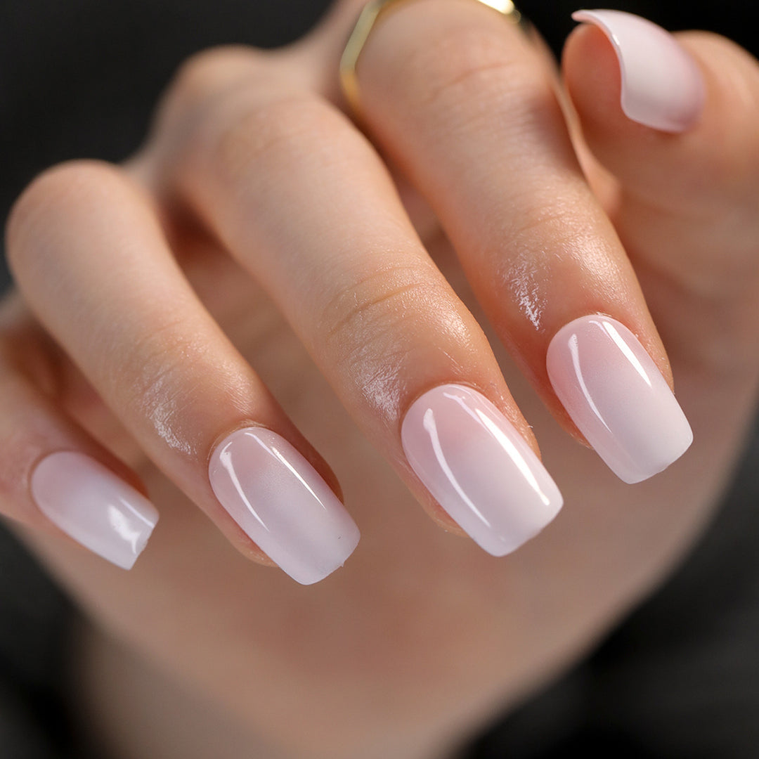 Artful Nail Extensions with Elegant Gradient Bowlift