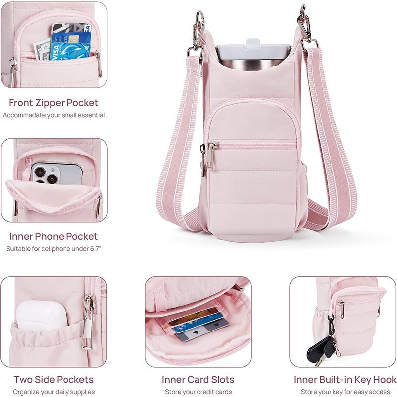 Multifunctional Shoulder Bag for Drinks and Essentials Bowlift