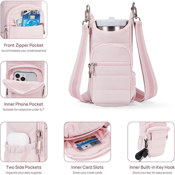 Multifunctional Shoulder Bag for Drinks and Essentials Bowlift