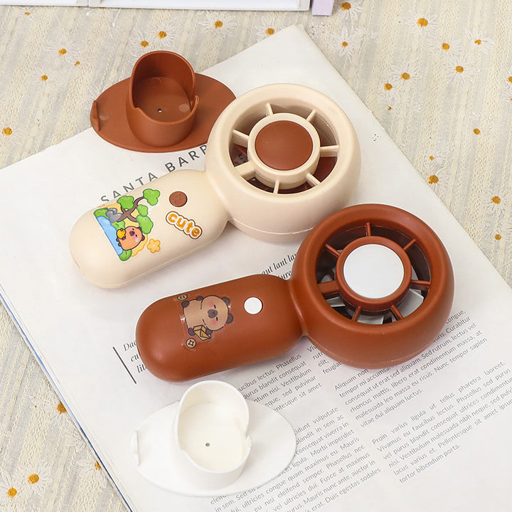 Unisex portable hand fan in playful animal design Bowlift