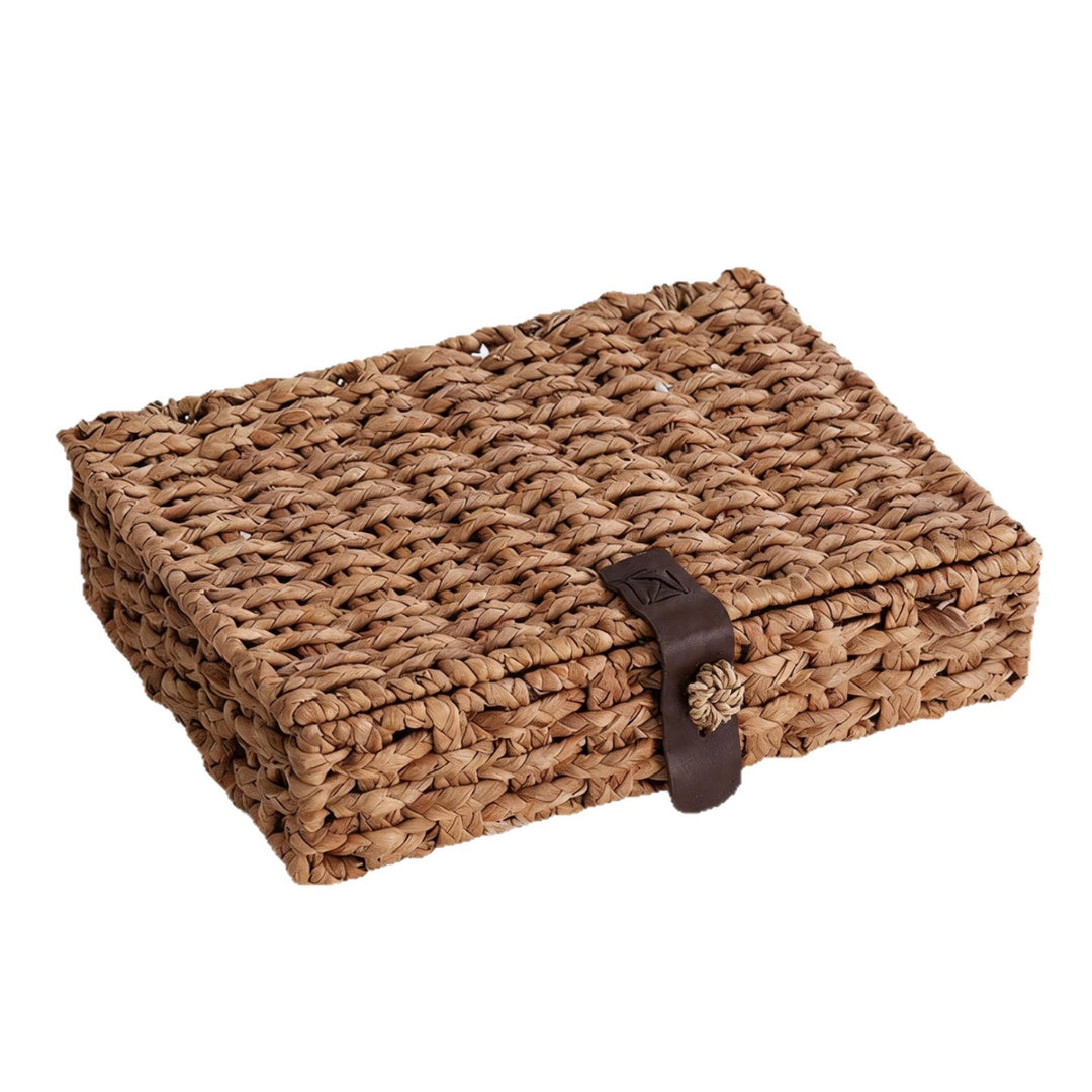Handcrafted Storage Box Made of Braided Natural Material Bowlift