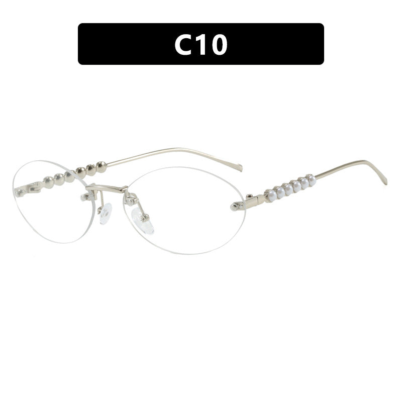 Women's stylish oval sunglasses with elegant embellishments Bowlift