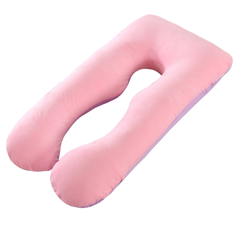 full-body U-shaped pregnancy support pillow with ergonomic lumbar and hip contour and removable breathable cover Bowlift