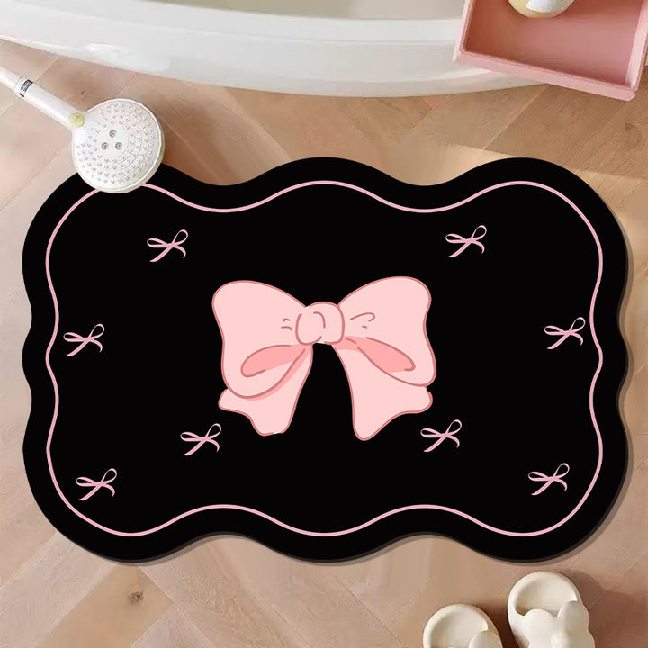 Decorative Bow-Shaped Bath Mat Bowlift