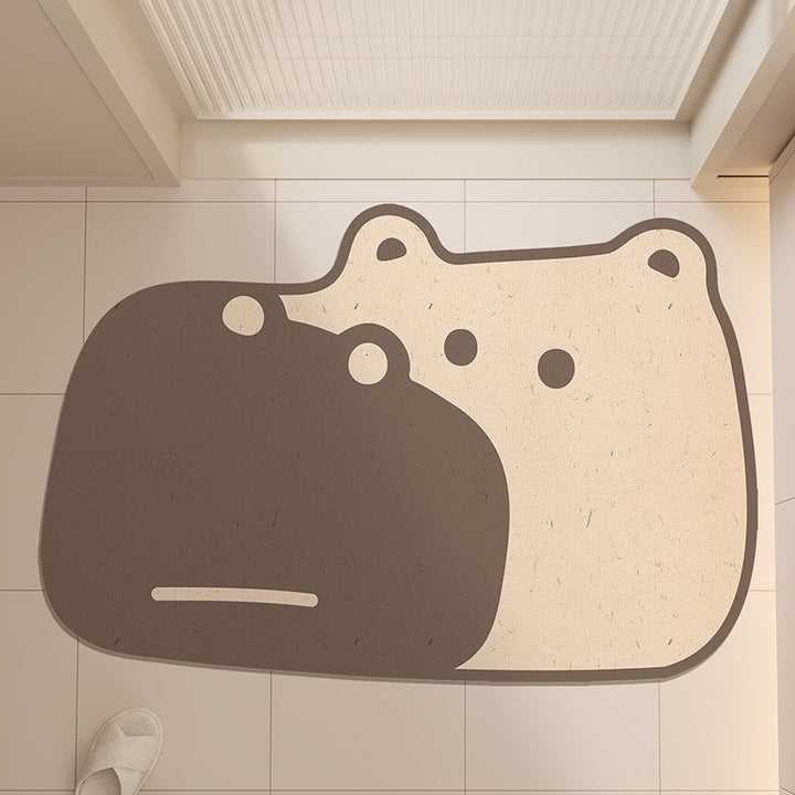 Cute Frog Design Bath Mat