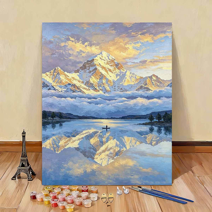 Scenic Mountain Landscape Paint by Numbers Art Kit Bowlift
